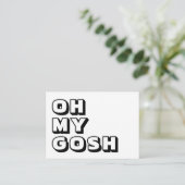 Oh mein Gott, Gott, Schwarz-weiße Karte (Stehend Vorderseite)