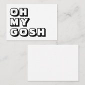 Oh mein Gott, Gott, Schwarz-weiße Karte (Vorne/Hinten)