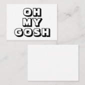 Oh mein Gott, Gott, Schwarz-weiße Karte (Vorne/Hinten)