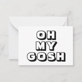 Oh mein Gott, Gott, Schwarz-weiße Karte