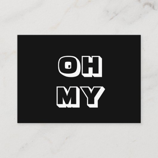 Oh mein Gott, Gott, Schwarz-weiße Karte (Vorderseite)