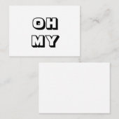 Oh mein Gott, Gott, Schwarz-weiße Karte (Vorne/Hinten)