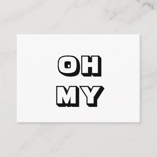 Oh mein Gott, Gott, Schwarz-weiße Karte (Vorderseite)