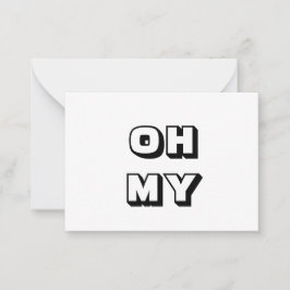 Oh mein Gott, Gott, Schwarz-weiße Karte