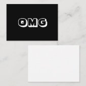 Oh mein Gott, Gott, Schwarz-weiße Karte (Vorne/Hinten)