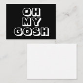 Oh mein Gott, Gott, Schwarz-weiße Karte (Vorne/Hinten)