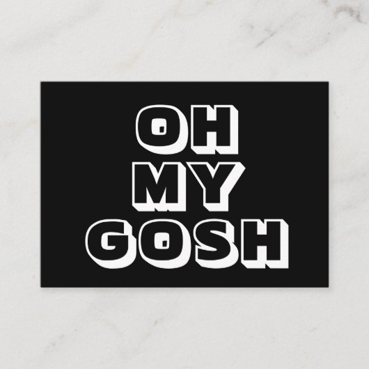 Oh mein Gott, Gott, Schwarz-weiße Karte (Vorderseite)