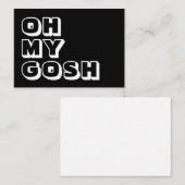Oh mein Gott, Gott, Schwarz-weiße Karte (Vorne/Hinten)
