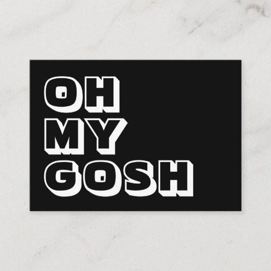 Oh mein Gott, Gott, Schwarz-weiße Karte (Vorderseite)