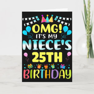 Oh mein Gott, meiner Nichte 25. Geburtstag Süße 25 Karte