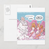 Oh mein Gott (OMG) Engel Text Funny Postkarte (Vorne/Hinten)