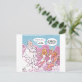 Oh mein Gott (OMG) Engel Text Funny Postkarte (Stehend Vorderseite)