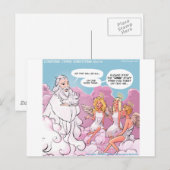 Oh mein Gott (OMG) Engel Text Funny Postkarte (Vorne/Hinten)