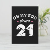 Oh mein Gott, sie ist 21 Jahre alt Einladung (Stehend Vorderseite)