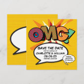 OH MEIN GOTT Termin vormerken Lustige Retro-Comic- Save The Date (Vorne/Hinten)