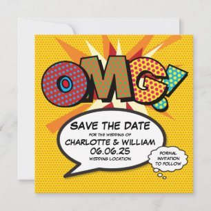 OH MEIN GOTT Termin vormerken Lustige Retro-Comic- Save The Date