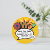 OH MEIN GOTT Termin vormerken Lustige Retro-Comic- Save The Date (Stehend Vorderseite)