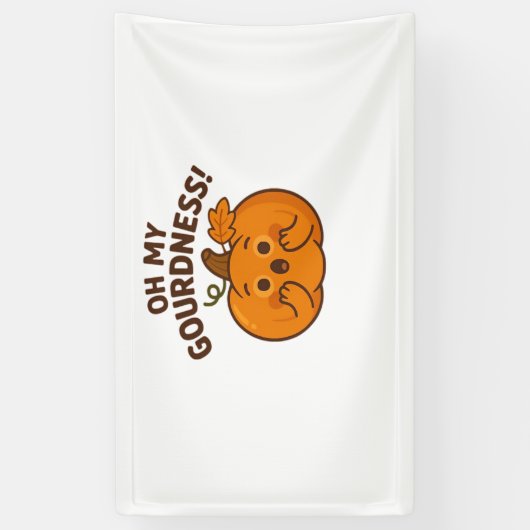Oh mein Gott! - Überraschender Pumpkin Kawaii Art Banner (Vertikal)