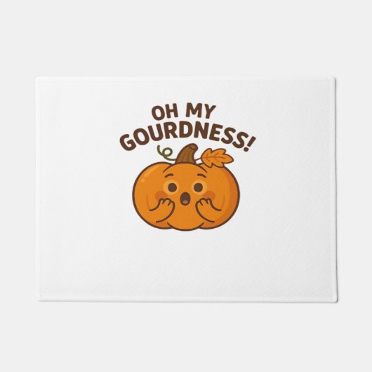 Oh mein Gott! - Überraschender Pumpkin Kawaii Art Fußmatte (Vorderseite)