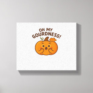 Oh mein Gott! - Überraschender Pumpkin Kawaii Art Leinwanddruck
