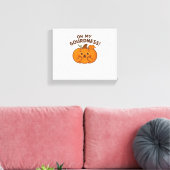 Oh mein Gott! - Überraschender Pumpkin Kawaii Art Leinwanddruck (Insitu (Wohnzimmer))