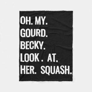 Oh, mein Gourd Becky schaut sich ihre Squash Fun F Fleecedecke