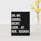 Oh, mein Gourd Becky schaut sich ihre Squash Fun F Karte (Gelbe Blume)