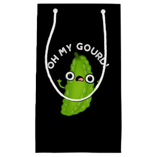 Oh mein Gourd Funny Veggie Pun Dark BG Kleine Geschenktüte
