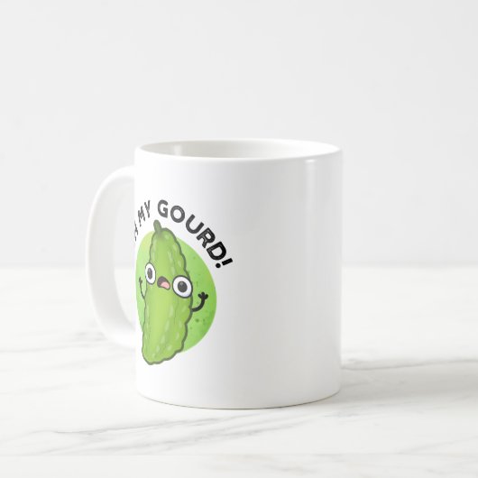 Oh mein Gourd Funny Veggie Pun Kaffeetasse (Vorderseite Links)