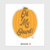 Oh mein Gourmet Fall Pumpkin Cartoon Art Aufkleber (Blatt)