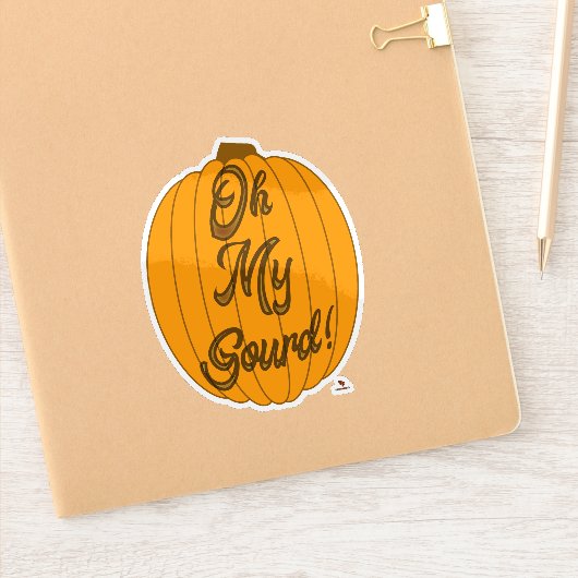 Oh mein Gourmet Fall Pumpkin Cartoon Art Aufkleber (Notizbuch)