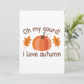 Oh mein Gourmet Ich Liebe Herbst Dankeskarte (Stehend Vorderseite)