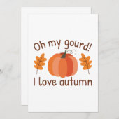 Oh mein Gourmet Ich Liebe Herbst Dankeskarte (Vorne/Hinten)