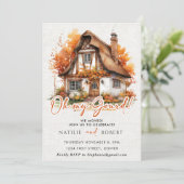 Oh mein Gourmets Autumn Pumpkin Housewarming Party Einladung (Stehend Vorderseite)