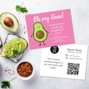 Oh mein Guac Realtor Postcard avocado Postkarte