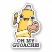 Oh mein Guoache Funny Artist Paint Pub Aufkleber (Vorderseite)