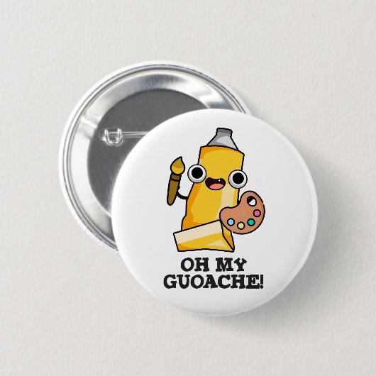 Oh mein Guoache Funny Artist Paint Pub Button (Vorne & Hinten)