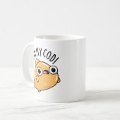 Oh mein Kabeljau Funny Fish Puff Kaffeetasse (Vorderseite Links)
