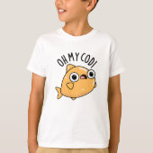 Oh mein Kabeljau Funny Fish Puff T-Shirt (Vorderseite)