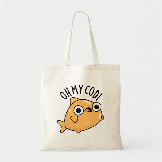 Oh mein Kabeljau Funny Fish Puff Tragetasche (Vorne)