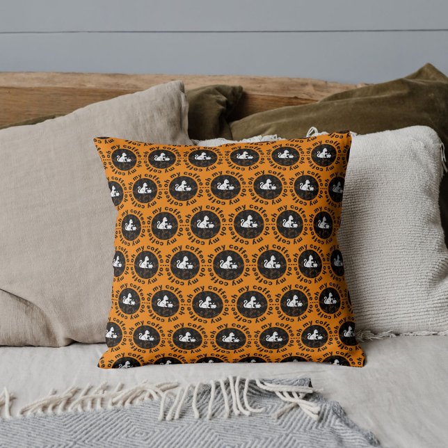 Oh mein Kaffee Funny Chat Gold Kissen (Von Creator hochgeladen)