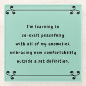 Oh mein Mantra Glasuntersetzer (Vorderseite)