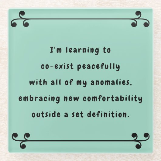 Oh mein Mantra Glasuntersetzer (Vorderseite)