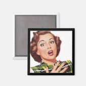 "Oh, mein!" RETRO HOUSEWIFIFF MAGNET (Vorderseite/Rückseite)