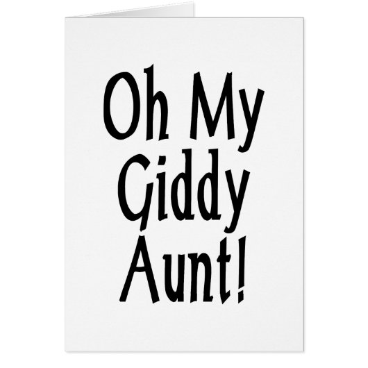 Oh meine Giddy-Tante! Karte (Vorne)