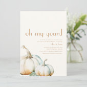 Oh, meine Gourd Baby Dusche Einladung (Stehend Vorderseite)