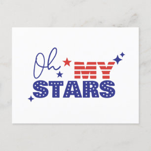 Oh meine Sterne US-Flagge Postkarte