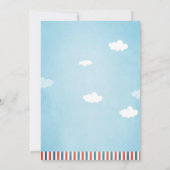 Oh, meine Zeit fliegt Kite Summer Boy ersten Gebur Einladung (Rückseite)