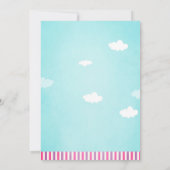 Oh, meine Zeit fliegt Kitesurfmädchen ersten Gebur Einladung (Rückseite)