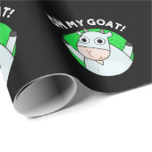 Oh, meine Ziege Funny Animal Puff Dark BG Geschenkpapier (Rolleneckpunkt)